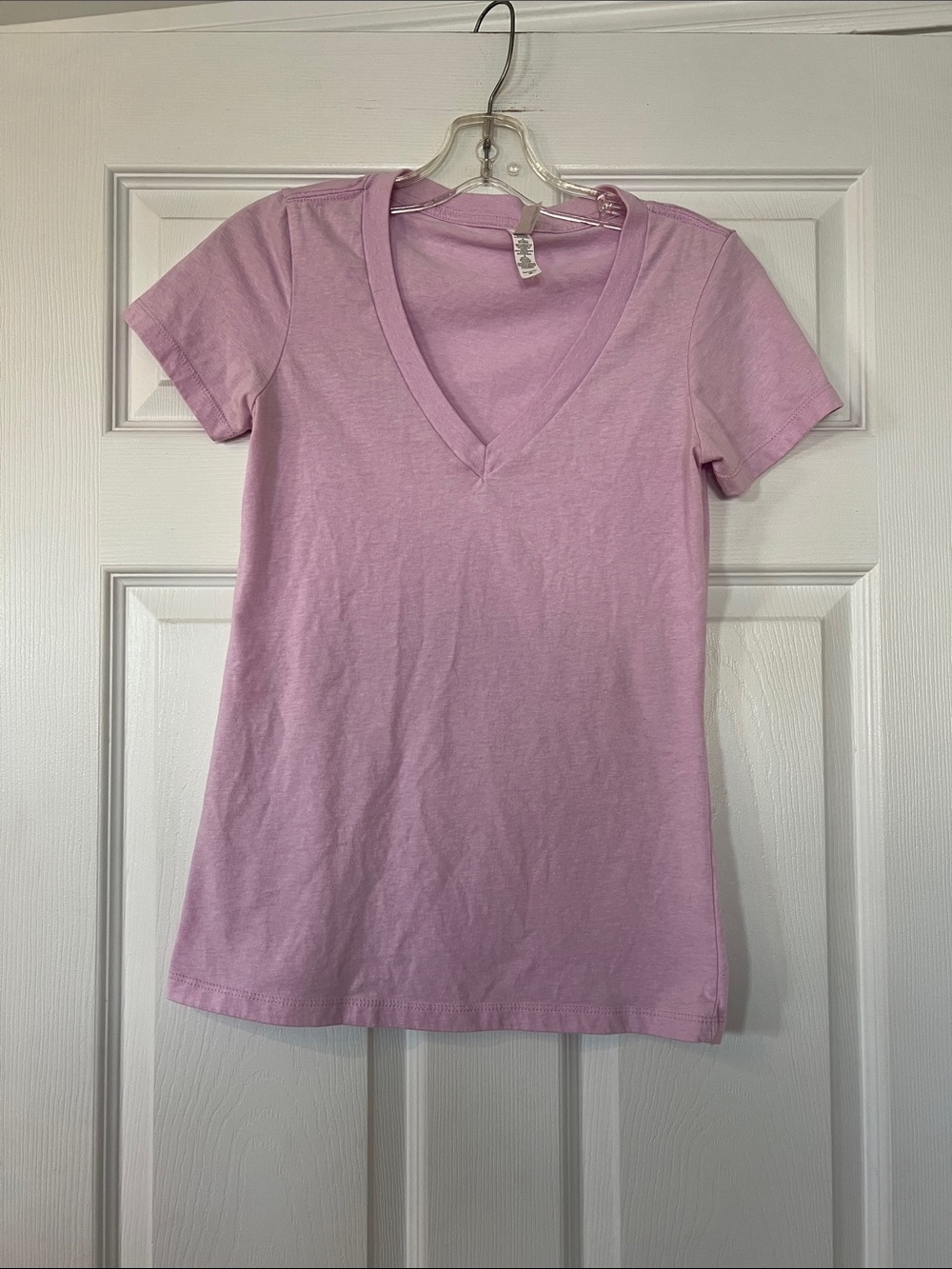 4/$20 Next Level Apparel Light Lavender V-Neck Short Sleeve Tee